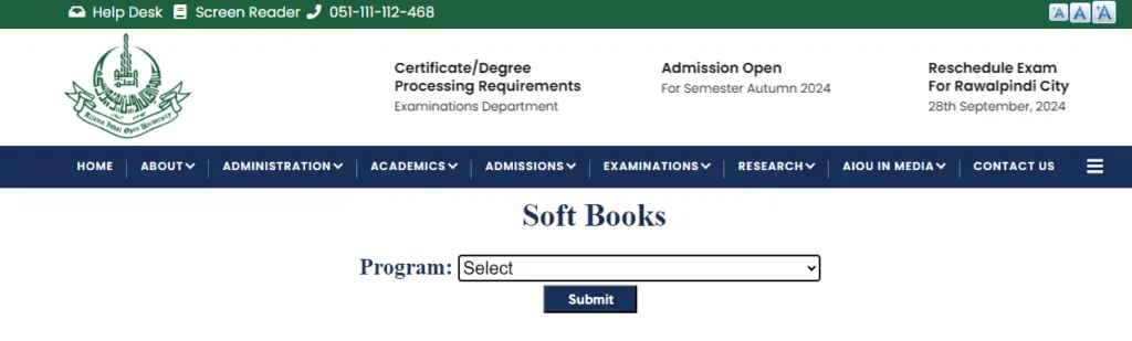 AIOU Soft Books 2025 Download PDF | All Programs 2 aiou soft books download