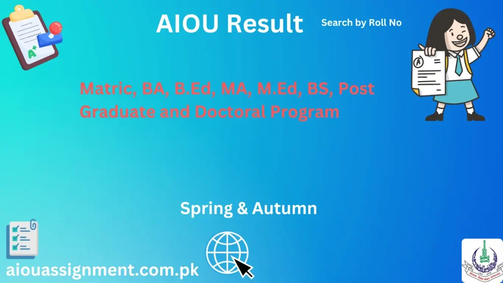 aiou result 1 aiou result by roll num
