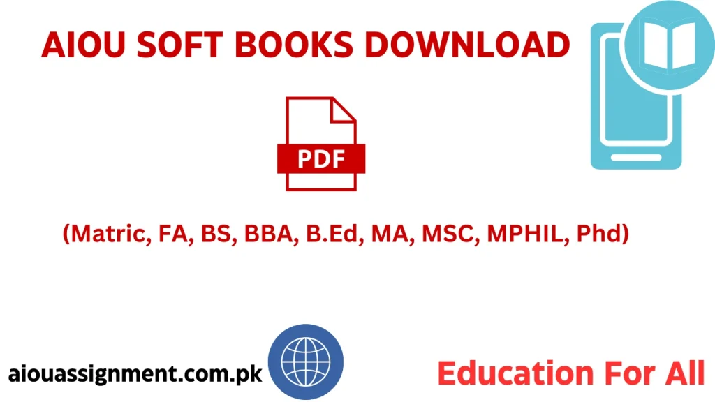 AIOU Soft Books 2025 Download PDF | All Programs 1 aiou soft books